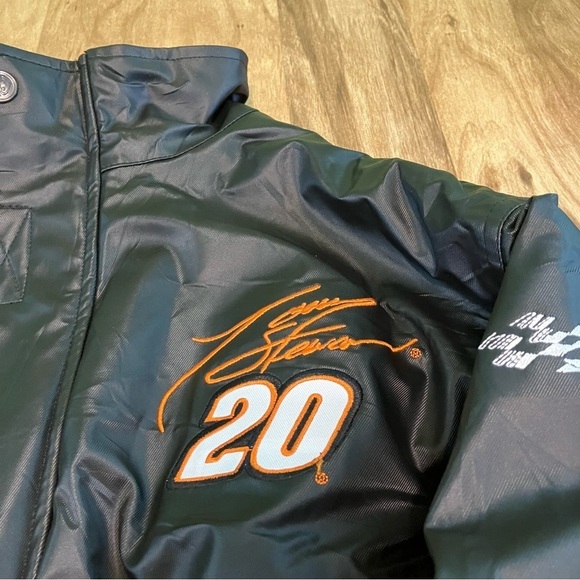 Chase Authentics NASCAR Home Depot Tony Stewart Faux Leather Jacket Mens Large - Picture 3 of 16